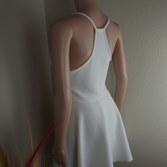 Beautiful A'gaci White Formal V Cut Mini Dress - Picture 7 of 7